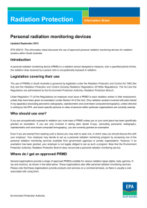 Personal radiation monitoring devices