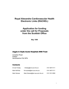 Royal Alexandria Cardiac - bitsandbobs.scot.nhs.uk