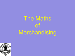 The Maths of Merchandising