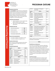 Accounting and Finance