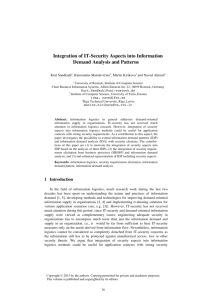 Integration of IT-Security Aspects into Information Demand Analysis