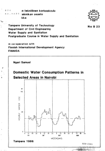 Domestic Water Consumption Patterns in Selected Areas in