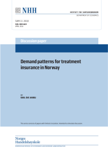 Demand patterns for treatment insurance in Norway