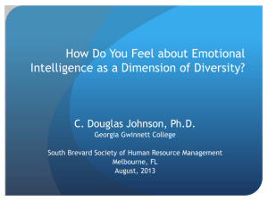 How Do You Feel About Emotional Intelligence As A Dimension
