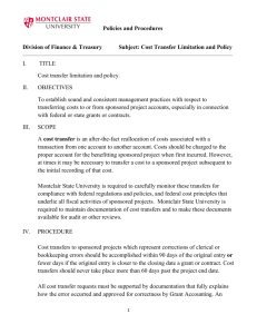 Policies and Procedures Division of Finance & Treasury Subject