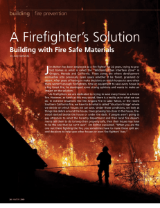 A Firefighter's Solution: Building with Fire Safe Materials