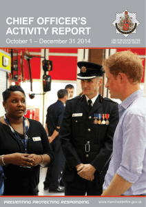 CHIEF OFFICER'S ACTIVITY REPORT