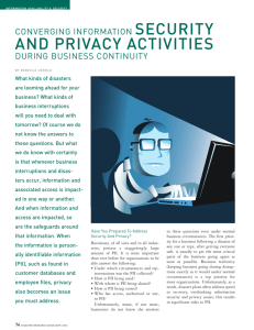 Converging Security and Privacy Activities