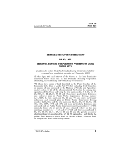 Bermuda Housing Corporation (Vesting of Land) Order 1979