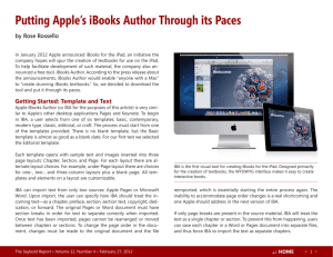 Putting Apple's iBooks Author Through its Paces