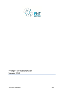 Voting policy: remuneration