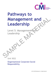 Organisational Corporate Social Responsibility
