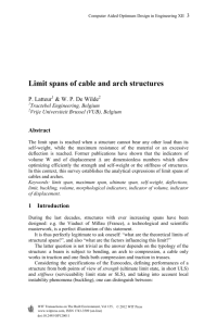 Limit spans of cable and arch structures