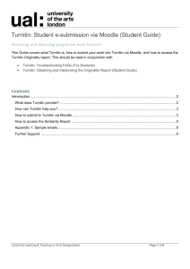 Turnitin Student Submit via Moodle