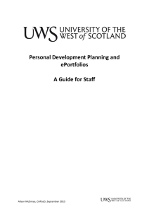 Staff PDP guide 2013 - University of the West Scotland