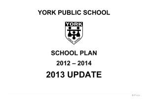 2013 UPDATE - York Public School