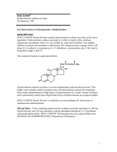 1 Solu-Cortef® hydrocortisone sodium succinate for injection, USP