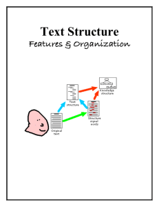 Text Structure: Features & Organization