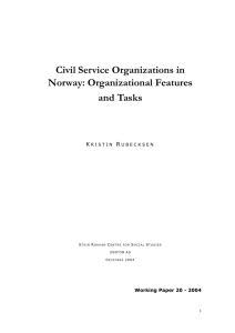 Civil Service Organizations in Norway: Organizational Features and
