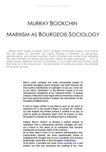 Marxism as bourgeois sociology - equality