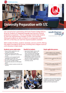 University Preparation with STC
