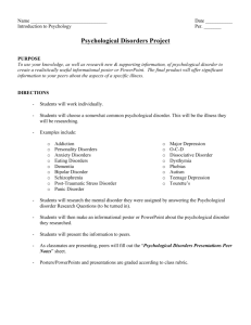 Psychological Disorders Project