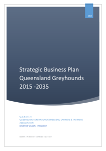 QGBOTA Business Plan 2015 - Queensland Greyhound Breeders