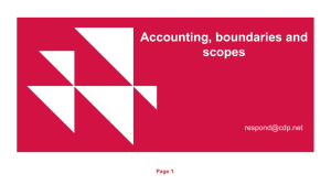 Accounting, boundaries and scopes
