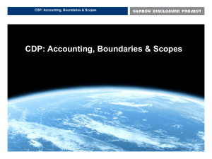 CDP: Accounting, Boundaries & Scopes