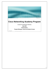 Cisco Networking Academy Program