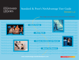 Standard & Poor's NetAdvantage User Guide