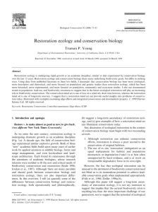 Restoration ecology and conservation biology