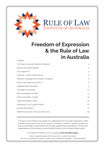 Freedom of Expression - Rule of Law Institute of Australia
