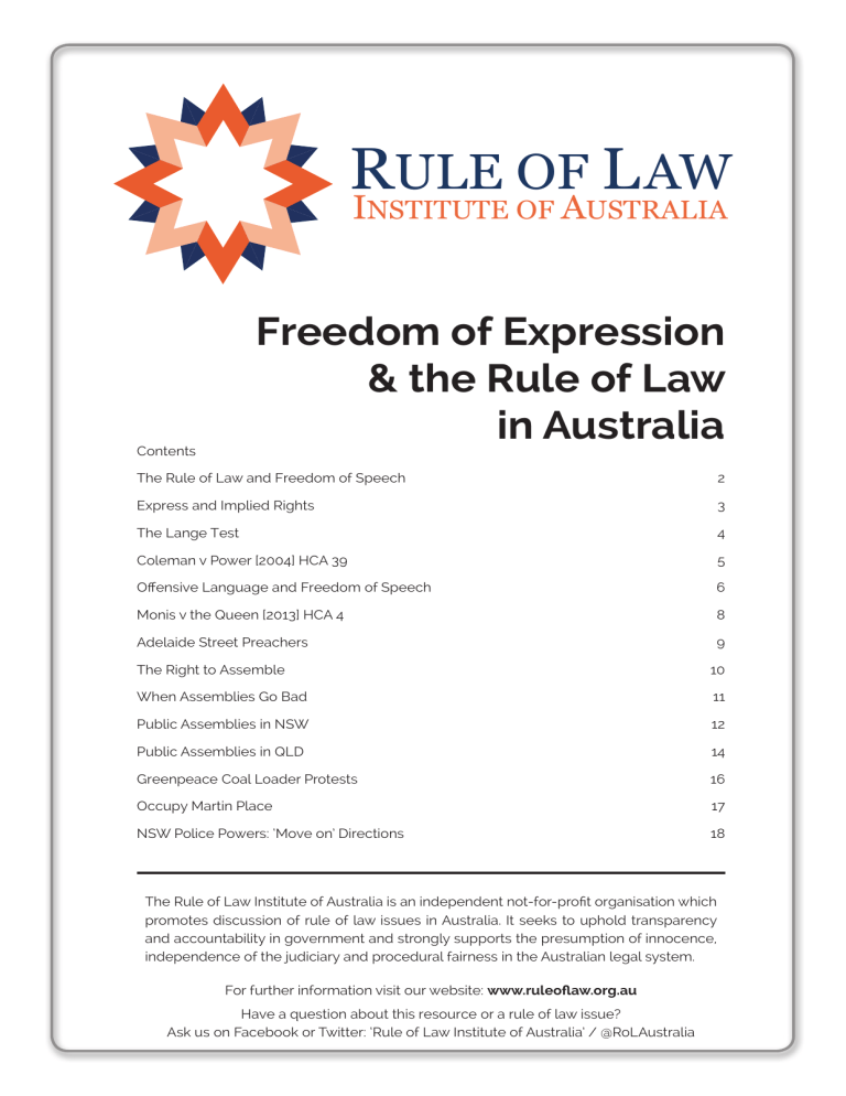 Free Expression Law Australia