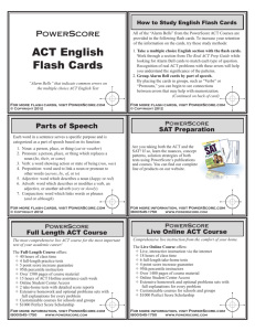 ACT English Flash Cards