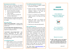 Anger Management - Civil Service Employee Assistance Service
