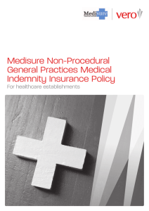 Medisure Non-Procedural General Practices Medical Indemnity