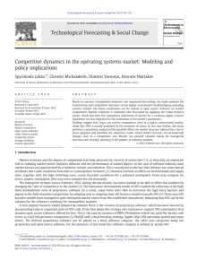 Competitive dynamics in the operating systems market: Modeling