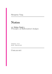 Shengtian Yang on Walter Rudin's Principles of Mathematical