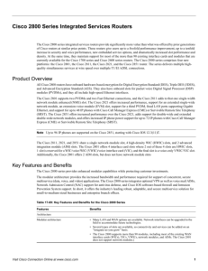 Cisco 2800 Series Integrated Services Routers