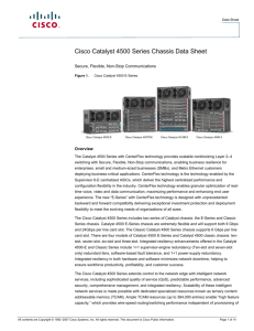 Cisco Catalyst 4500 Series Chassis Data Sheet