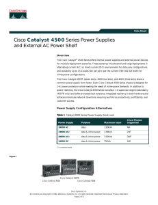 Cisco Catalyst 4500 Series Power Supplies and External AC Power