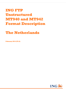 Unstructured MT940 and MT942 Format Description The
