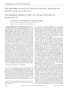 Time-dependent mediators of HPA axis activation following live