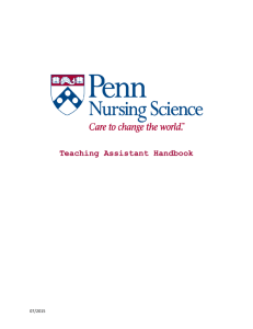 Teaching Assistant Handbook - University of Pennsylvania School of