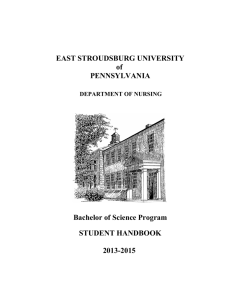 Student Handbook - East Stroudsburg University