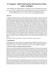 A Computer Aided Tolerancing Tool based on Kine