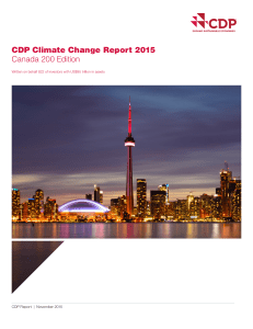 CDP Climate Change Report 2015 Canada 200 Edition