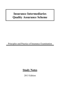 Study Notes for the Principles and Practice of Insurance