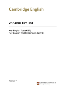 vocabulary list - Cambridge English